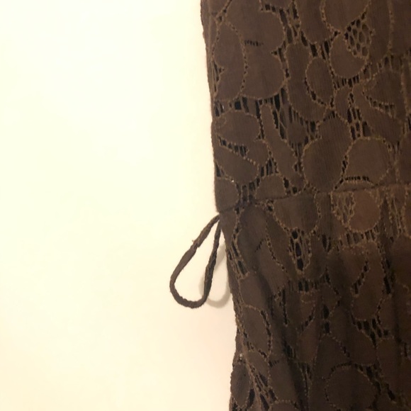 Apt. 9 Floral Lace Button-up Midi Dress Brown - Picture 5 of 8